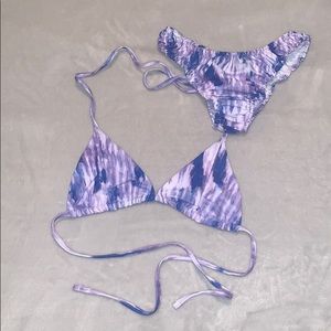 Shein tie dye purple bikini